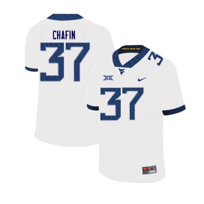 Men's West Virginia Mountaineers NCAA #37 Owen Chafin White Authentic Nike Stitched College Football Jersey AF15Z21HG